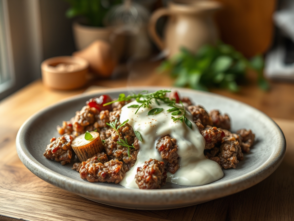 ground beef recipes with heavy cream