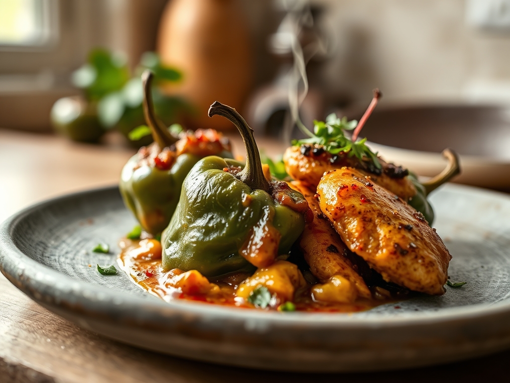 poblano peppers and chicken recipes